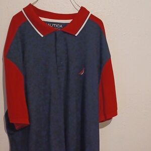 Nautica Red and Blue Kids Polo Shirt